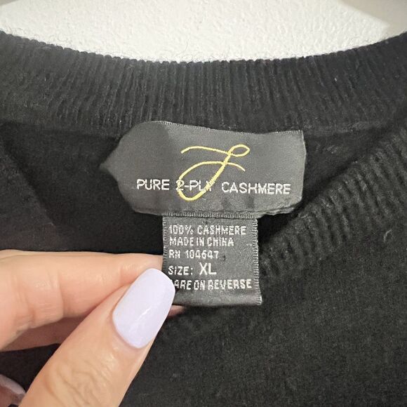 Pure 2-Ply Cashmere Sweater Mens XL Crewneck Pullover Soft Warm Classic Knit - Picture 2 of 5